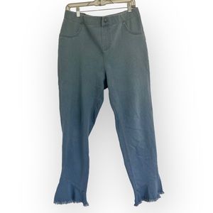 HUE | Gray Jeggings with Cuffed fringe Size XL CLOSET CLEAROUT